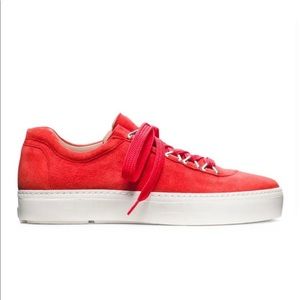 Stuart Weitzman red the gaming sneaker